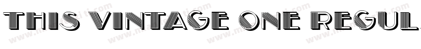 This Vintage One Regular字体转换
